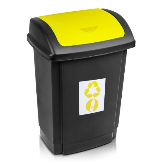 Cos de gunoi  pentru colectare selectiva - 25 L - Galben