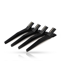Clipsuri de par din silicon - ROVRA - set 4 bucati - Negru