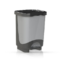 Cos de gunoi  pentru colectare selectiva - STERK - 28 L - Argintiu