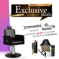 PACHET PROMO - Scaun coafor - Roma - Negru + PRODUSE CADOU