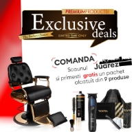 PACHET PROMO - Scaun frizerie - Juarez - Negru + PRODUSE CADOU