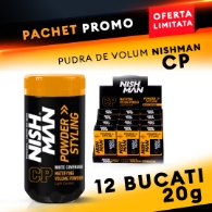 NISH MAN - Pachet promo - Pudra de volum - 20g - Neagra - 24 buc