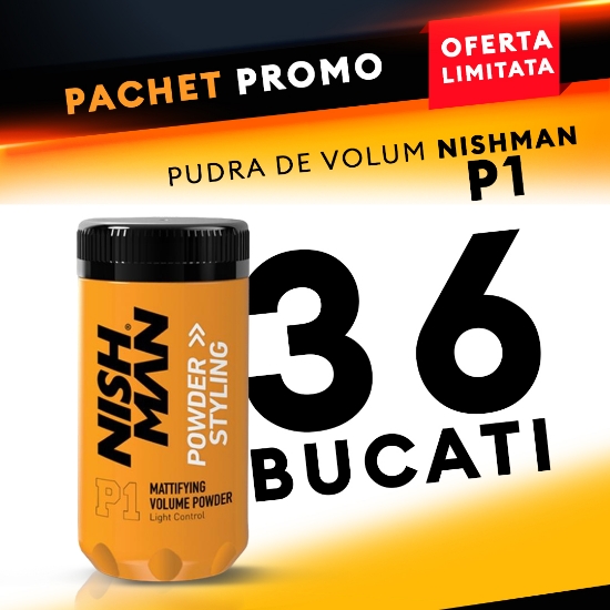 NISH MAN - Pachet promo - Pudra de volum - 36 buc