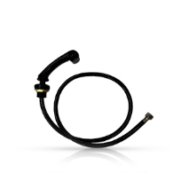 Furtun + para dus scafa frizerie - MENOSER - Black - 703J 