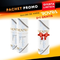 Pachet promo - Gulere de hartie Rovra pentru frizerie - Albe - set 5 role - 3 buc (2+1 GRATIS)