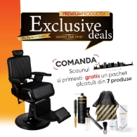 PACHET PROMO - Scaun frizerie - Acapulco - Negru + 7 PRODUSE ROVRA CADOU