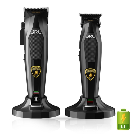 Set JRL Profesional - Diamante - Masina de tuns 2025C + Masina de contur 2025T - Black - fara fir 
