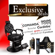 PACHET PROMO - Scaun frizerie - Cordoba - Negru + 9 PRODUSE CADOU